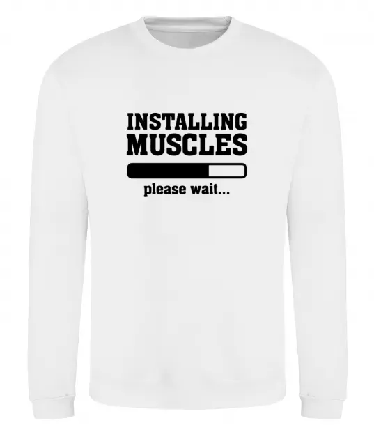 Свитшот installing muscles version 2 Белый фото