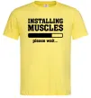 Чоловіча футболка installing muscles version 2 Лимонний фото