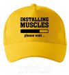 Кепка installing muscles version 2 Сонячно жовтий фото