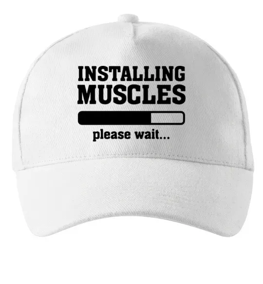 Кепка installing muscles version 2 Білий фото