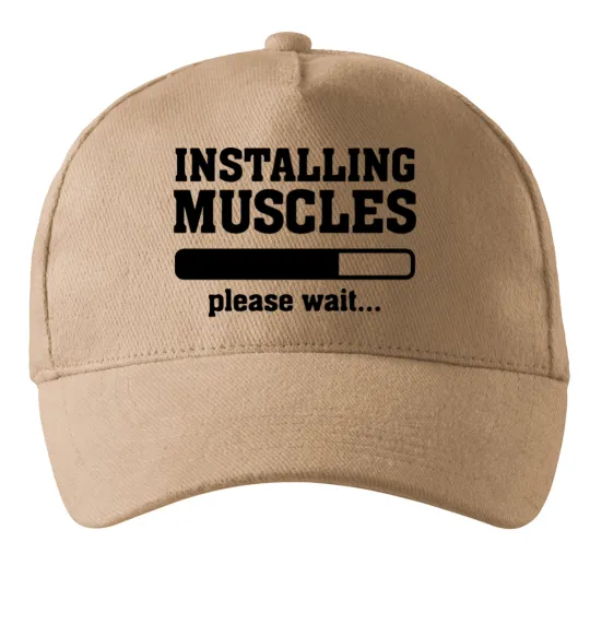 Кепка installing muscles version 2 Песочный фото