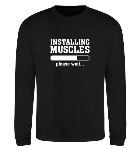 Свитшот installing muscles version 2 Черный фото