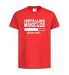 Детская футболка installing muscles version 2 Красный фото