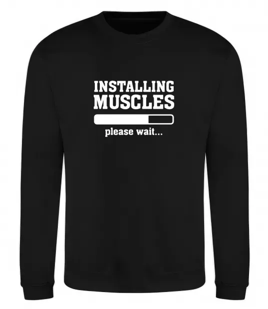 Свитшот installing muscles version 2 Черный фото