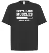 Футболка Оверсайз installing muscles version 2 Чорний фото