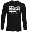 Лонгслів installing muscles version 2 Чорний Лонгслів installing muscles version 2 Чорний фото