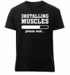 Мужская премиум футболка installing muscles version 2 Черный фото