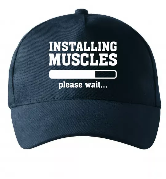 Кепка installing muscles version 2 Темно-синій фото
