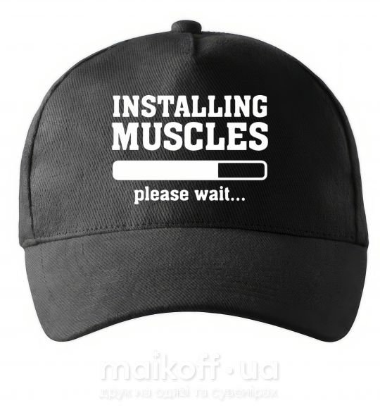 Кепка installing muscles version 2 Чорний фото