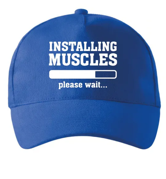 Кепка installing muscles version 2 Яскраво-синій фото