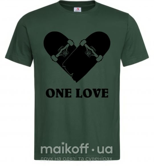 Чоловіча футболка skate one love Темно-зелений фото