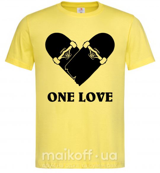Мужская футболка skate one love Лимонный фото