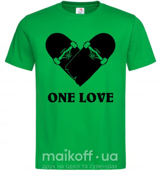 Чоловіча футболка skate one love Зелений фото