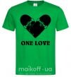 Мужская футболка skate one love Зеленый фото