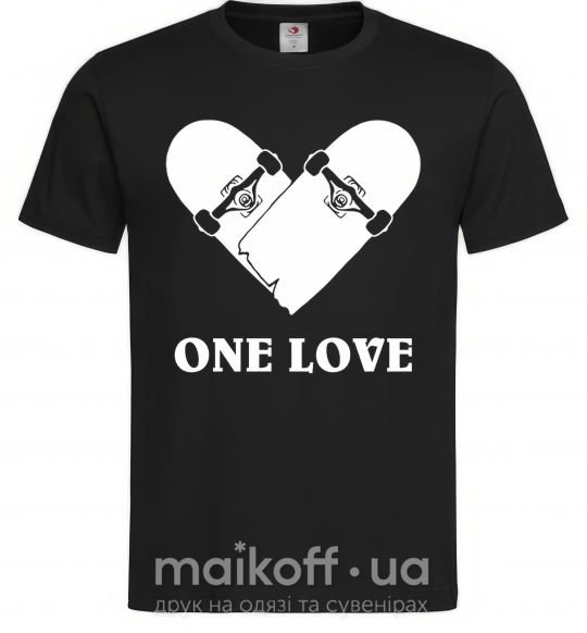 Мужская футболка skate one love Черный фото