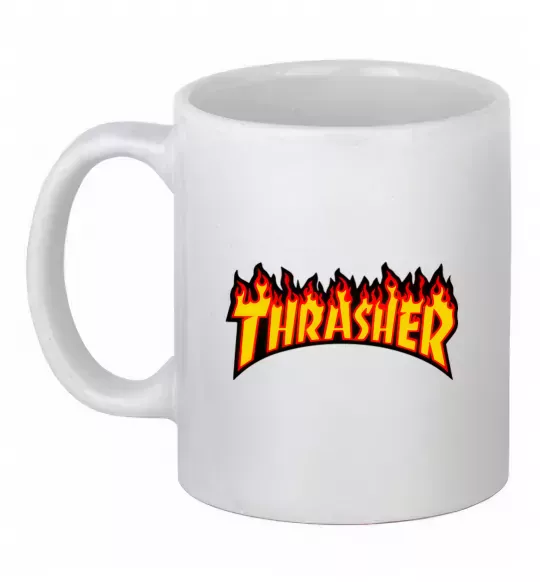 Чашка керамическая Thrasher Белый фото
