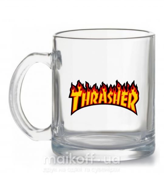 Чашка скляна Thrasher Прозорий фото