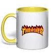 Чашка с цветной ручкой Thrasher Солнечно желтый Чашка с цветной ручкой Thrasher Солнечно желтый фото