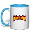 Чашка с цветной ручкой Thrasher Голубой Чашка с цветной ручкой Thrasher Голубой фото