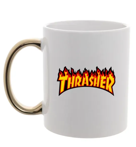 Чашка с цветной ручкой Thrasher Золото фото