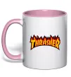 Чашка с цветной ручкой Thrasher Нежно розовый Чашка с цветной ручкой Thrasher Нежно розовый фото