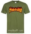 Мужская футболка Thrasher Оливковый фото