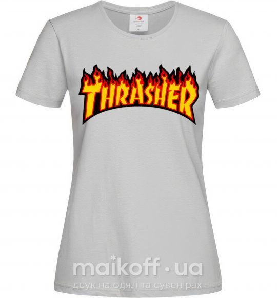Жіноча футболка Thrasher Сірий фото