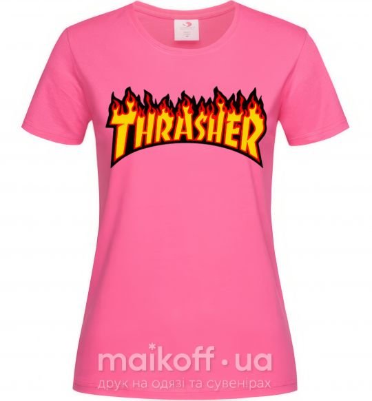 Жіноча футболка Thrasher Яскраво-рожевий фото