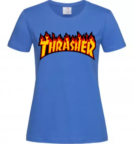 Жіноча футболка Thrasher Яскраво-синій фото