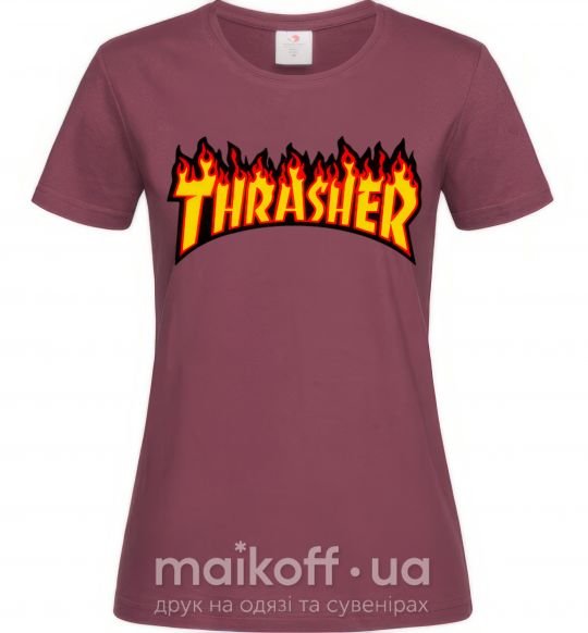 Жіноча футболка Thrasher Бордовий фото