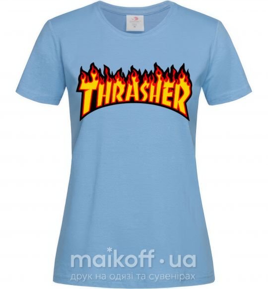 Жіноча футболка Thrasher Блакитний фото