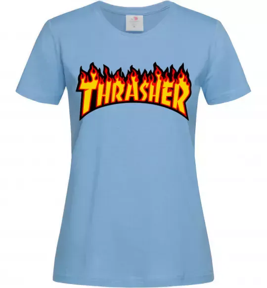 Жіноча футболка Thrasher Блакитний фото