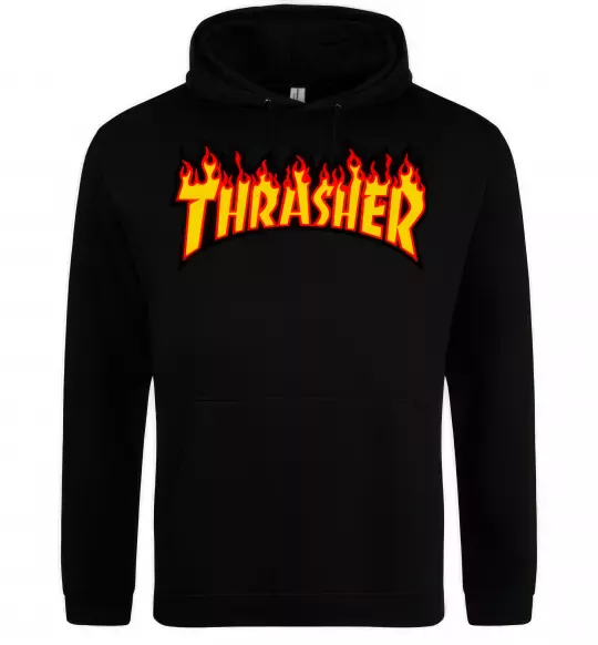 Чоловіча толстовка (худі) Thrasher Чорний фото