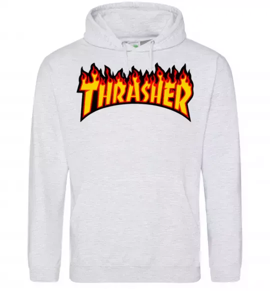 Жіноча толстовка (худі) Thrasher Сірий меланж фото