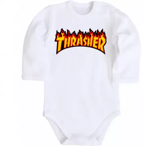 Детский боди Thrasher Белый фото