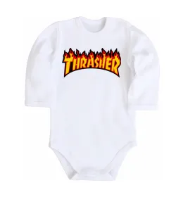 Детский боди Thrasher Белый фото
