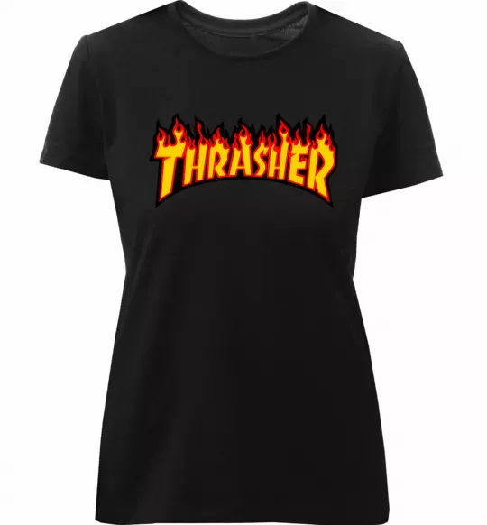 Женская премиум футболка Thrasher Черный фото