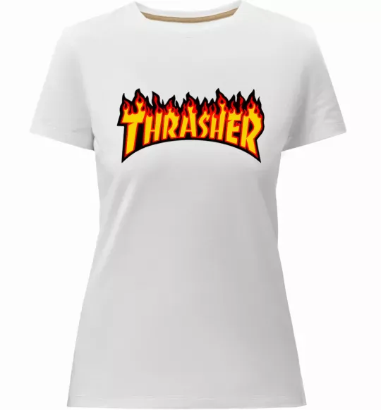 Женская премиум футболка Thrasher Белый фото