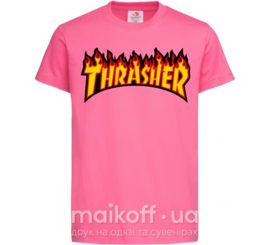 Дитяча футболка Thrasher Яскраво-рожевий фото