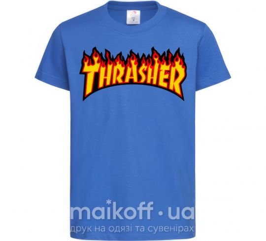 Дитяча футболка Thrasher Яскраво-синій фото
