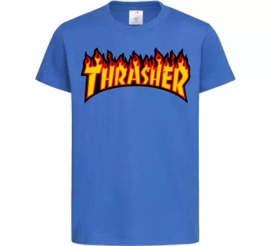 Детская футболка Thrasher Ярко-синий фото