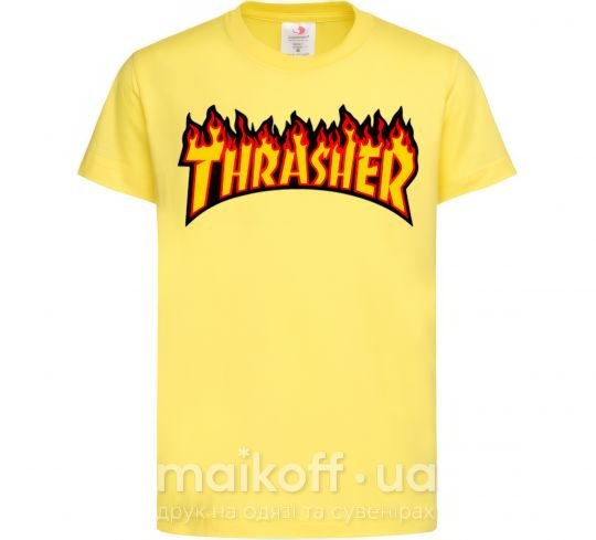 Дитяча футболка Thrasher Лимонний фото