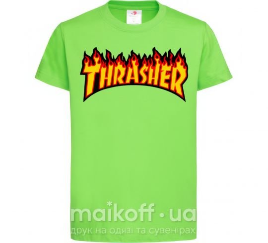 Дитяча футболка Thrasher Лаймовий фото