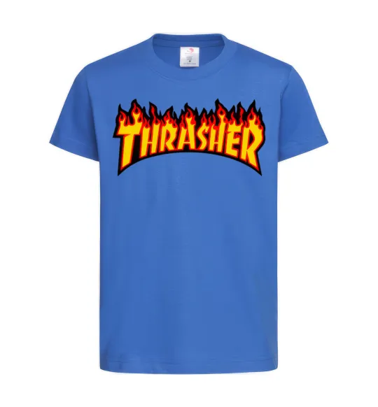 Детская футболка Thrasher Ярко-синий фото