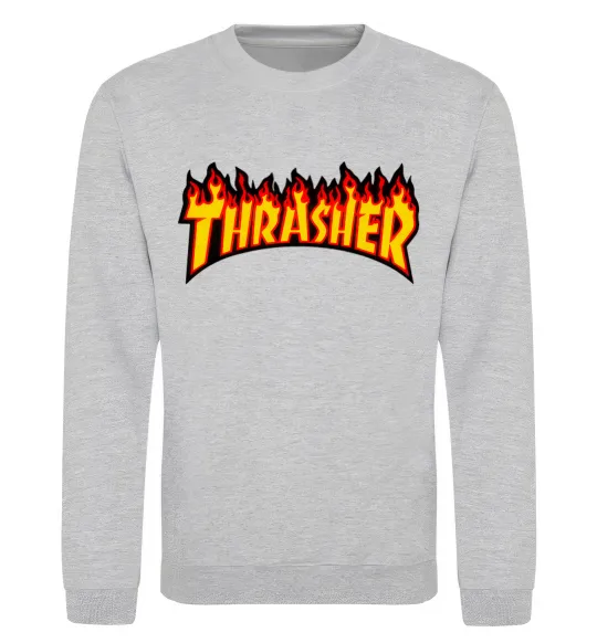 Свитшот Thrasher Серый меланж фото