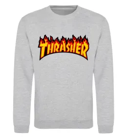 Свитшот Thrasher Серый меланж фото