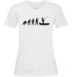 Жіноча футболка Эволюция рыбака Білий фото