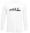 Лонгслив Еволюція рибака Белый фото