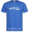 Чоловіча футболка Эволюция рыбака Яскраво-синій фото