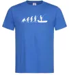 Мужская футболка Еволюція рибака Ярко-синий Мужская футболка Еволюція рибака Ярко-синий фото